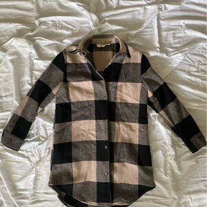 BB Dakota/Steve Madden Eldridge Plaid Coat- Oatmeal